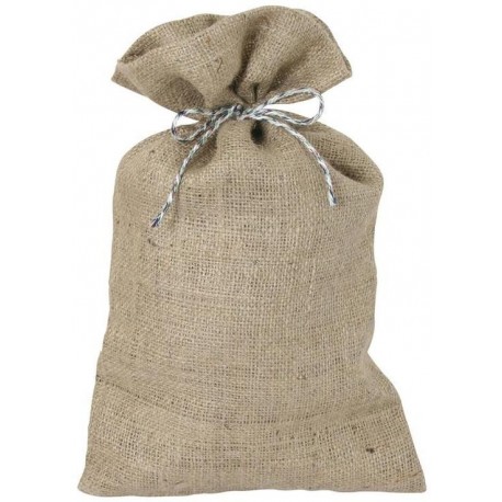 Jute sække 40x24cm med, eller uden, chokolade, bolcher, karameller mm
