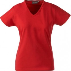 Dame t-shirt, v-hals, 200g/m2