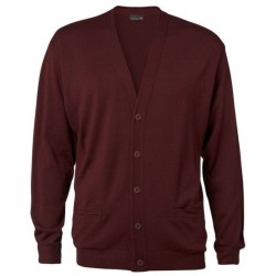 Men's cardigan-Regular Fit-Bordeaux