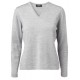Dame v-hals Pullover Grå