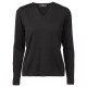 Dame v-hals Pullover Sort