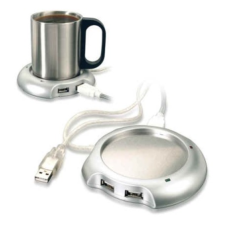  4 port USB hub 2.0 med kaffevarmer 