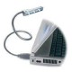 USB lampe med 3 hvide lamper
