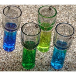 4 stk snapsglas i forsk farver