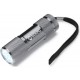 Gaveæske indeholdende 3 batterier samt aluminium lampe 