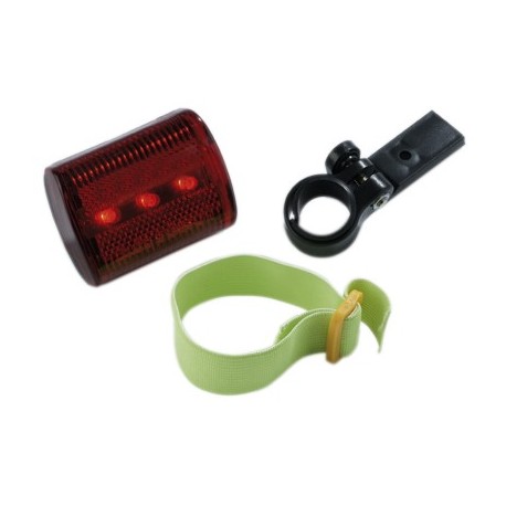 Refleks med rødt lys med clip.