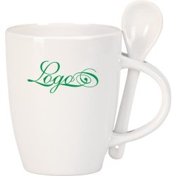 Porcelænkrus med ske, 380ml 3792a32