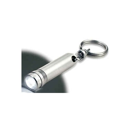  Lampe med hvidt LED lys og nøglering.