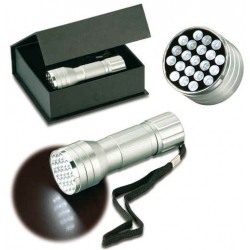 Aluminium LED Lommelampe med 21 dioder