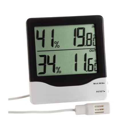 Elektronisk termometer og hygrometer