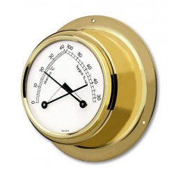 Messing thermometer og hygrometer. 