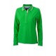 Dame poloshirt med lange ærmer