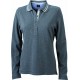 Dame poloshirt med lange ærmer