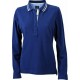 Dame poloshirt med lange ærmer