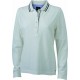 Dame poloshirt med lange ærmer