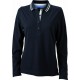 Dame poloshirt med lange ærmer