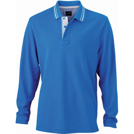 Dame poloshirt med lange ærmer