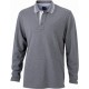 Dame poloshirt med lange ærmer