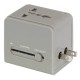 Rejse adaptertil lysnettet med universalstik + USB