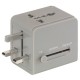Rejse adaptertil lysnettet med universalstik + USB