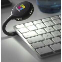 Bøjelig computer lampe med 4 stk USB porte 4628A32