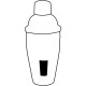 Rustfrie cocktail shakere 300ml. Str. 19xØ7,2cm.