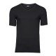 V-hals t-shirt med logo tryk