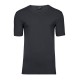 V-hals t-shirt med logo tryk