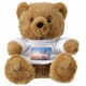 Stor bamse med hvid t-shirt