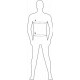T-shirt, v-hals, 175g/m2