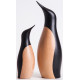 Penguin håndmalet bøgetræ 26cm  