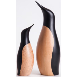 Penguin håndmalet bøgetræ 26cm  805A172