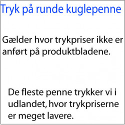 Trykpris runde kuglepenne
