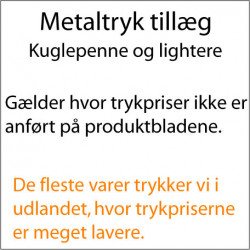 Metaltryktillæg kuglepenne + lightere