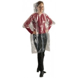 Regn poncho i plastpose,