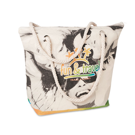 Canvas strandtaske 40x32x14cm, 8201A30