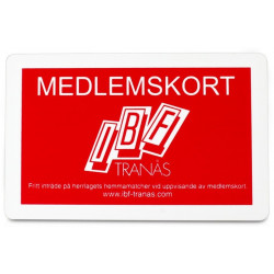 Medlemskort 86x54x0,8mm  39510A255