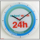 Vægure 25cm Ø, med reklame