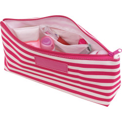 Toilettasker 28x10x18cm. Trykflade 20x7 cm.