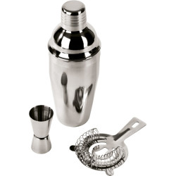 Rustfrie cocktail shakere 300ml. Str. 19xØ7,2cm.