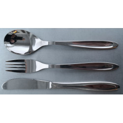 Bestik. Kniv + gaffel + ske. Højpoleret rustfri stål 2026036.7.8A128