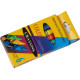 Indkøbstasker | Jute bomuld tasker med farveblyanter 6396513A305
