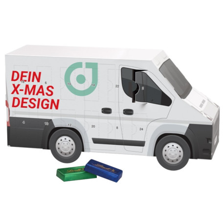 Varevogn julekalender med Lindt chokolade