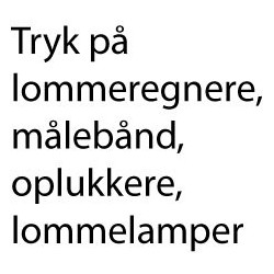 Tryk lommeregnere, målebånd